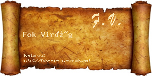 Fok Virág névjegykártya